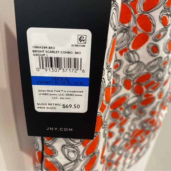 Skort Jones New York White, Orange and Black with Black Piping w Pockets BNWT - Picture 3 of 6